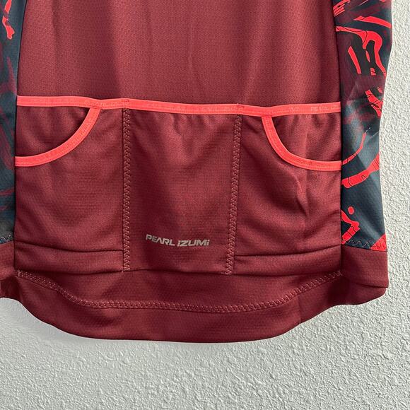 Pearl Izumi Full Zip Cycling Vest Women Large Dark Red Pockets Lightweight - Picture 5 of 6